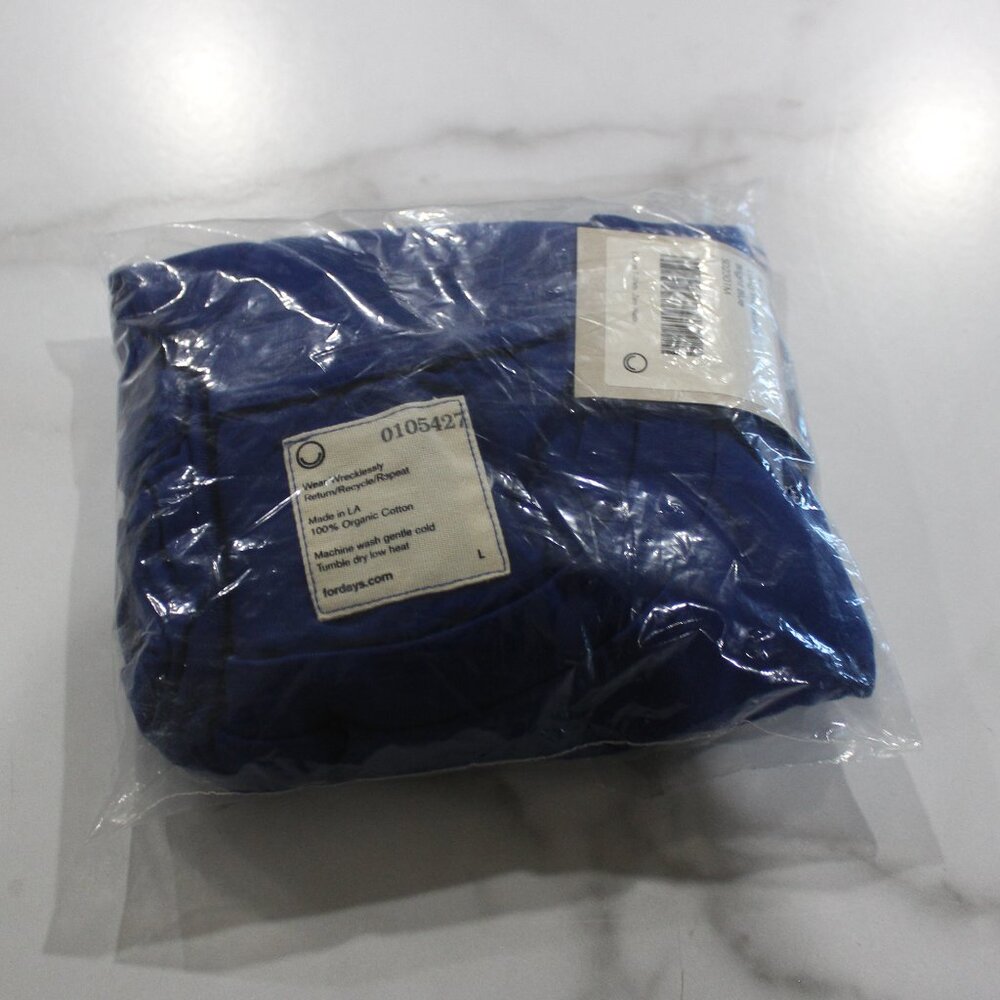 ForDays Long Weekend Bright Blue Long Sleeve Tee sz L NWT